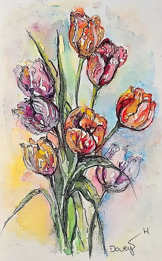 Bloemen stilleven kunstwerk