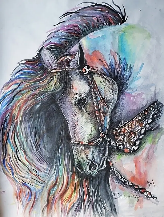 Paard Kunst op aanvraag Pony schilderij paard schilderij van eigen paard